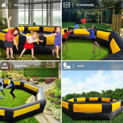 Piscina de pelotas portátil Gagaball de 6 m para exteriores con soplador, ideal para actividades escolares y familiares, juegos deportivos recreativos.