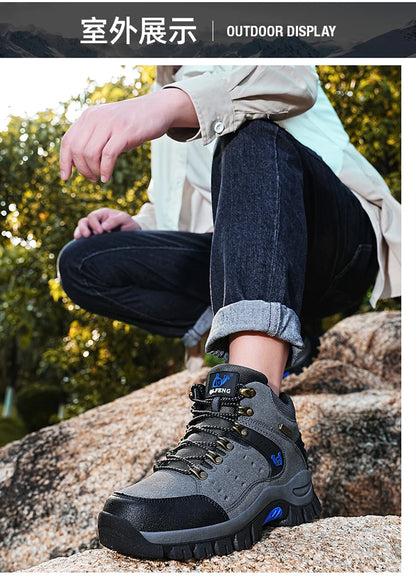Botines clásicos de moda para hombre, resistentes al desgaste, de ante de vaca, cómodos, para caminar, tácticos