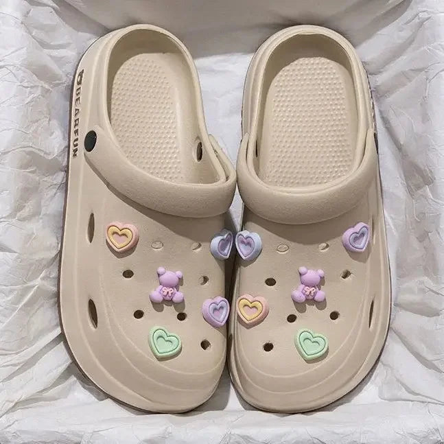 Zapatos de verano para mujer, antideslizantes, con dibujos animados, suela gruesa y suave de EVA, ¡oferta de temporada!