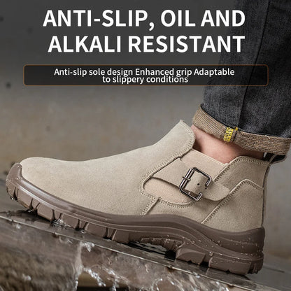 Zapatos de seguridad de moda con puntera de acero para hombre, zapatillas de trabajo, tenis de seguridad, protección industrial para los pies. Originales.