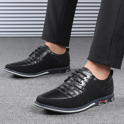Zapatos casuales de hombre con cordones y punta redonda, deportivos, de piel italiana, para eventos sociales, con envío gratuito, elegantes.