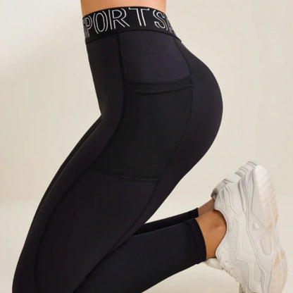 Leggings súper suaves para mujer con letras en la cintura, no transparentes, para fitness, correr, yoga, ejercicio deportivo, push up, gimnasio y fitness.