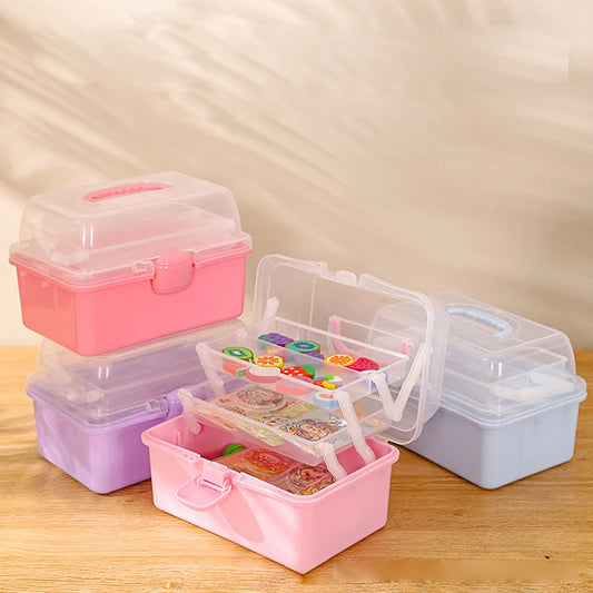 Caja de almacenamiento para accesorios para el cabello de niños, cuerda para la cabeza, horquilla, tarjeta, bolígrafo, artículos diversos, caja de papelería, lindo joyero para niña