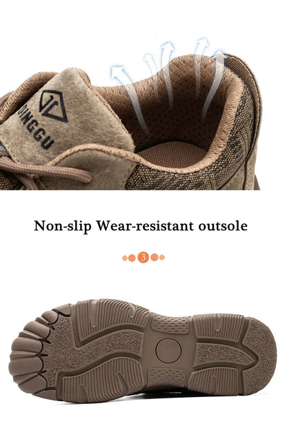 Calzado de seguridad de alta calidad para hombre, con puntera de acero, resistente a golpes y perforaciones. Botas de seguridad antipinchazos.