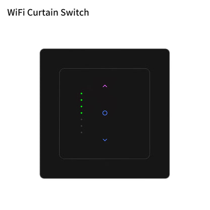 Interruptor de luz inteligente AVATTO Tuya WiFi/Interruptor de cortina con diseño táctil, persianas enrollables motorizadas, compatible con Alexa y Google Home.