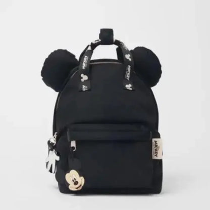 Mochila de moda con dibujos animados de Mickey Mouse de Disney, mochila escolar de lona de Minnie para mujer, mochila de gran capacidad a la moda, mochila para niñas