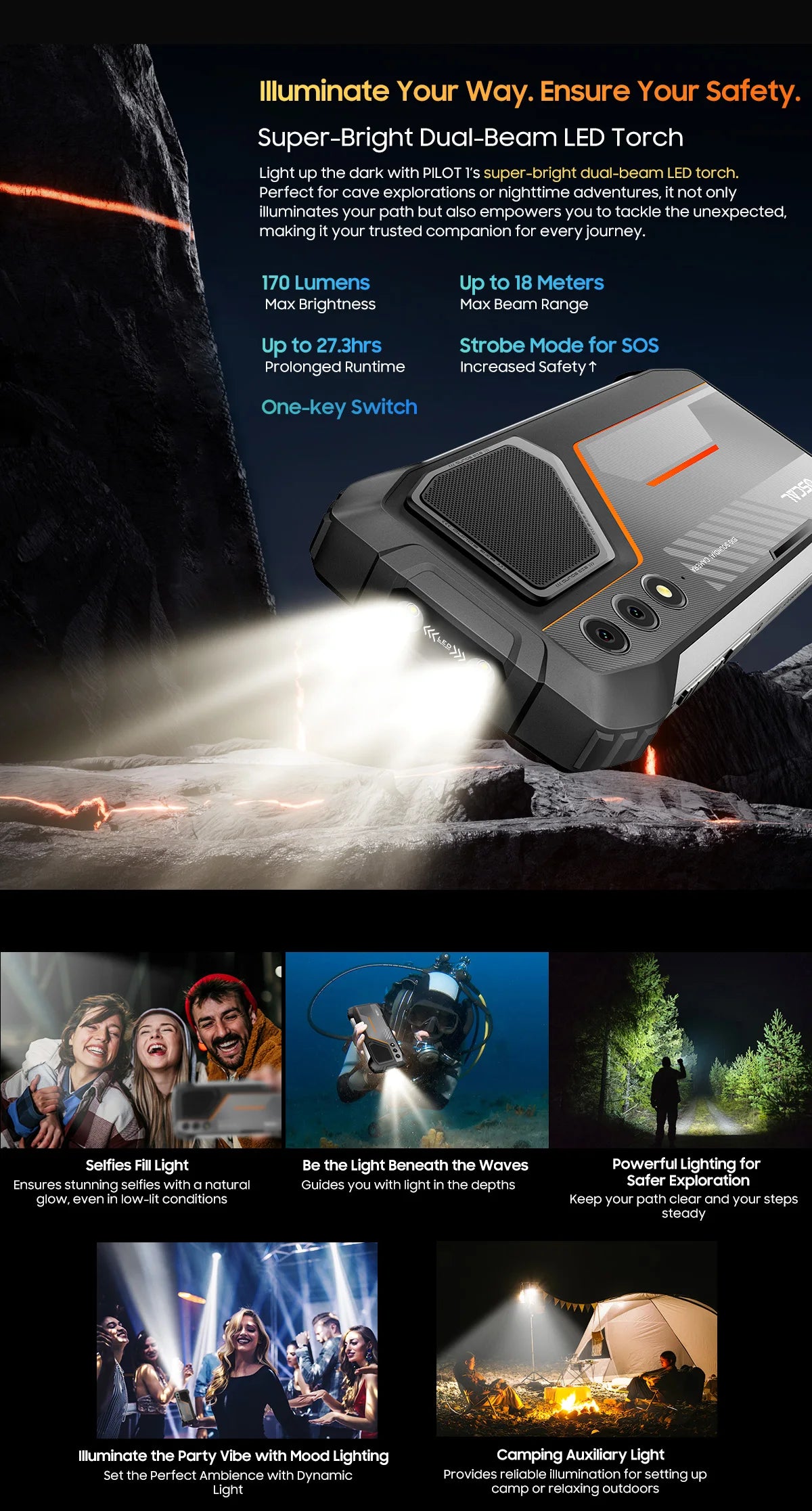 [Estreno mundial] Blackview OSCAL PILOT 1: Teléfono resistente, smartphone de 6 GB y 256 GB, pantalla HD+ de 6,67", batería de 15000 mAh y NFC.