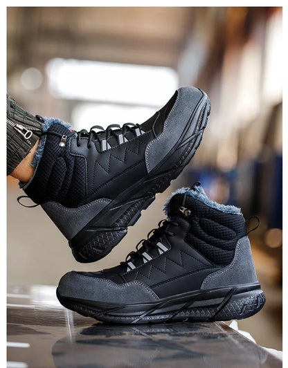 Zapatos de seguridad para electricistas, aislantes de 6 kV, antiaplastamiento y antiperforación, calzado de seguridad para hombres, para obras de construcción, zapatos de algodón.