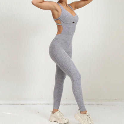 Women Gym Jumpsuit Female Yoga Set Workout One-piece Suit Women Sports Push Up Yoga Clothes Backless Activewear Fitness Set
