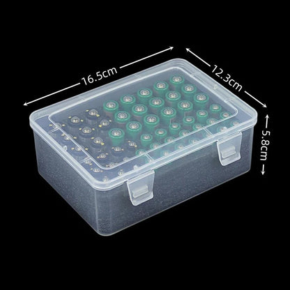 Organizador de pilas con capacidad para 54 pilas AA y AAA, caja para pilas, contenedor para garaje, dispensador organizador de cajones para el hogar.