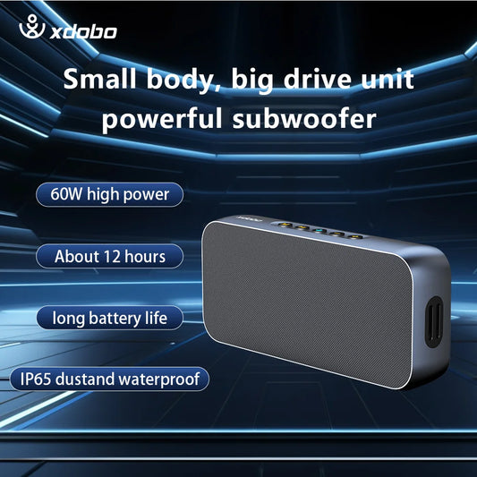 Altavoz inalámbrico XDOBO con subwoofer para el hogar, Smart TV, oficina, tableta, exterior, camping, fiestas, barra de sonido de 60 W, graves profundos, boombox