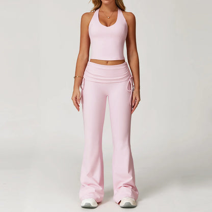 Conjunto de chándal de yoga para mujer, 2 piezas, ropa deportiva para entrenamiento, fitness, gimnasio, leggings de cintura alta, sujetador deportivo, ropa deportiva