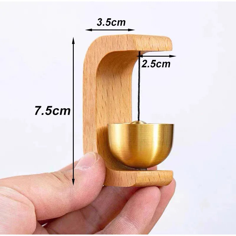 Timbre de latón para decoración de habitaciones, arte de pared, campanas de viento para exteriores, adornos de interior, artesanías japonesas, regalo de inauguración de la casa.
