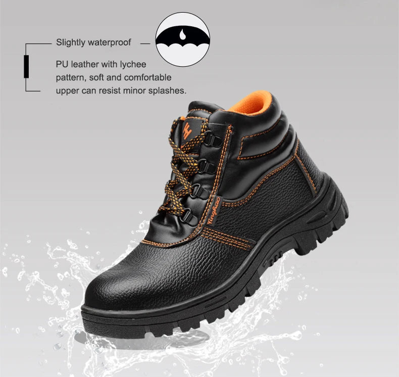 Calzado de trabajo, zapatos de protección, botas de seguridad impermeables para hombre, para construcción, antiperforación y antigolpes.