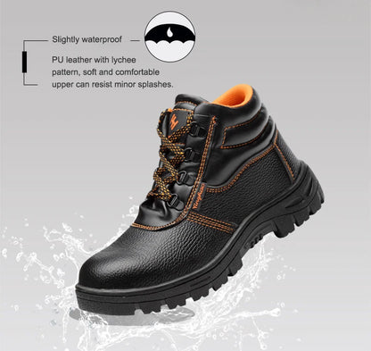 Calzado de trabajo, zapatos de protección, botas de seguridad impermeables para hombre, para construcción, antiperforación y antigolpes.