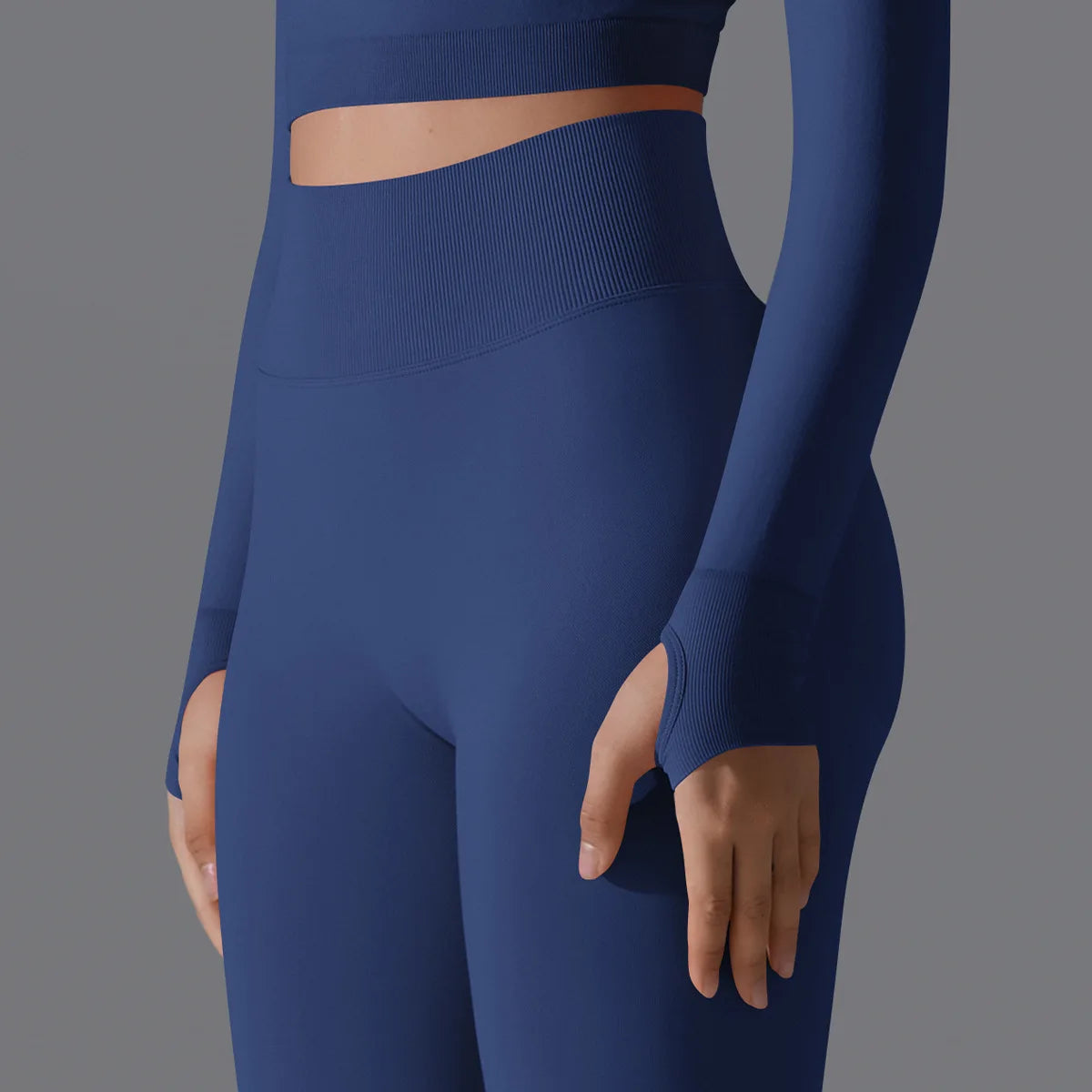 Leggings deportivos de yoga para mujer, sin costuras, cintura alta, elásticos, color sólido, para gimnasio, correr, secado rápido, realce y efecto moldeador.