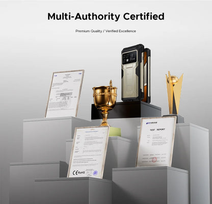 Teléfono resistente DOOGEE S200 Max, 16 GB + 512 GB, batería de 22000 mAh, procesador Dimensity 7050, pantalla de 6,72" a 120 Hz, pantalla trasera de 1,32", linterna dual.