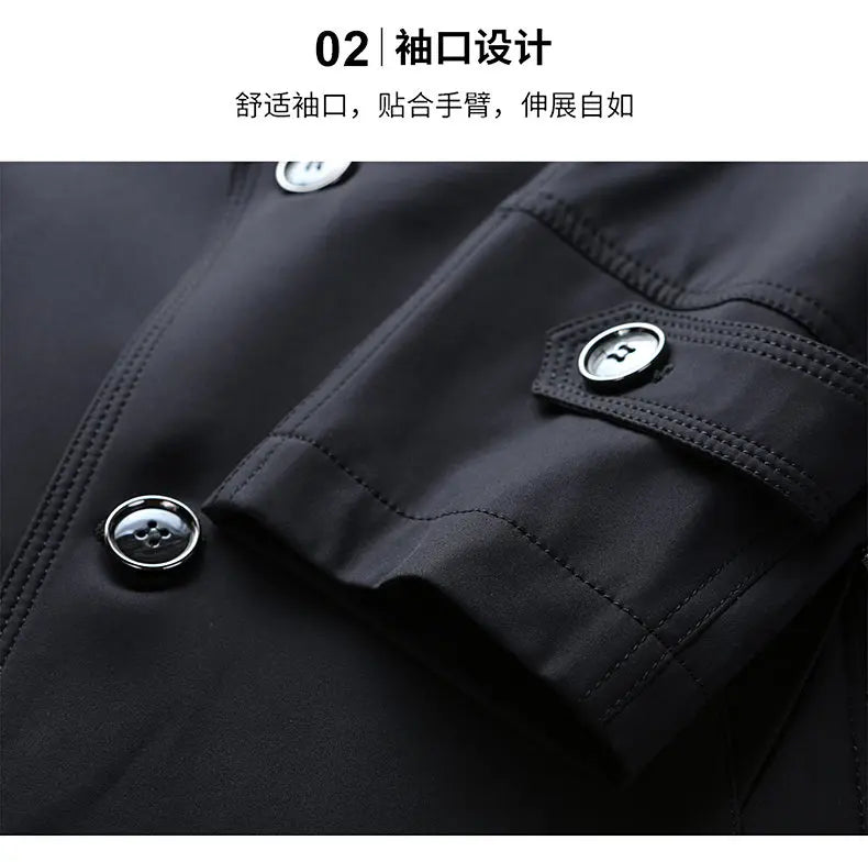 Spring Autumn Streetwear Fashion Trench Coat Men's Designer Overlong British Coats Man's Clothing With Epaulets Men's Jackets
