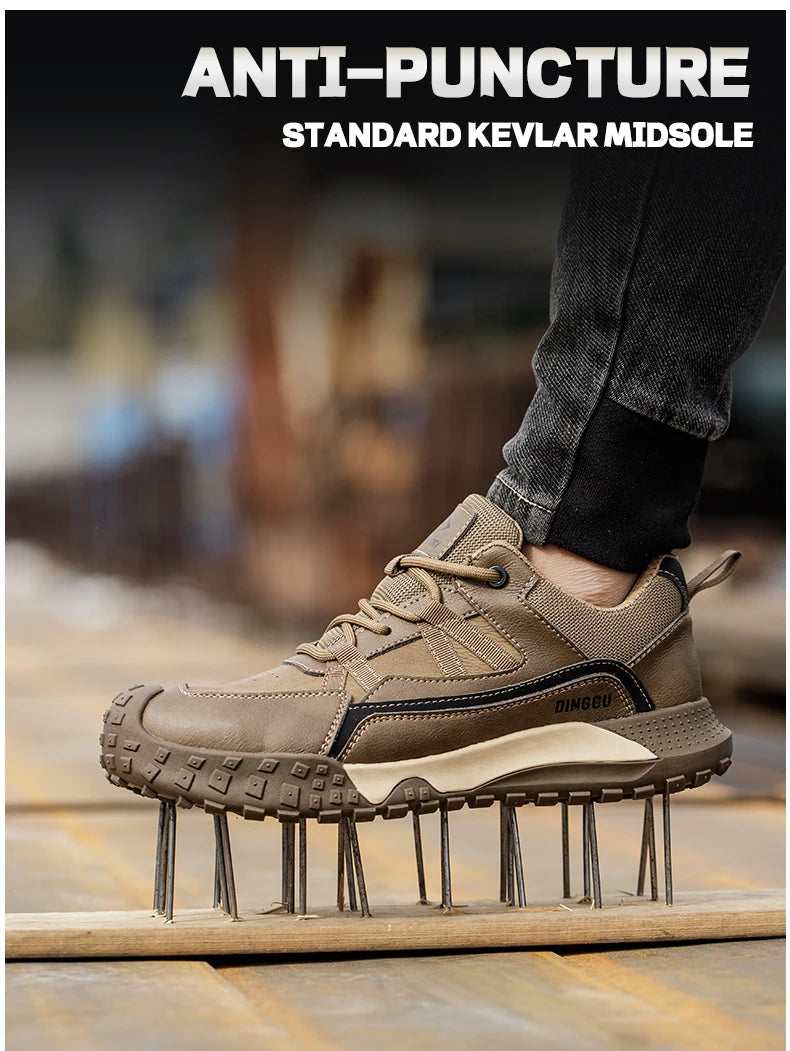 Zapatos de seguridad para hombre, zapatillas de trabajo, botas de seguridad indestructibles, zapatos ajustables con puntera de acero, zapatos deportivos de seguridad, dropshipping