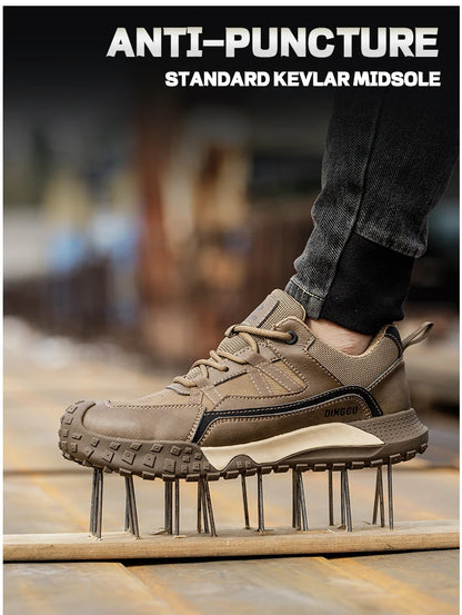 Zapatos de seguridad para hombre, zapatillas de trabajo, botas de seguridad indestructibles, zapatos ajustables con puntera de acero, zapatos deportivos de seguridad, dropshipping