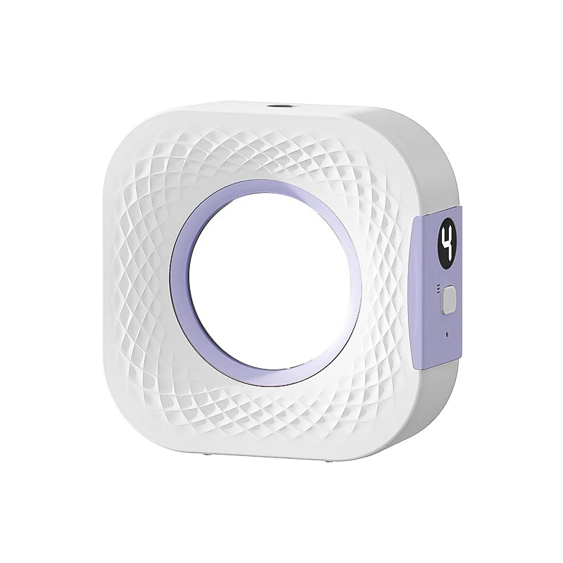 Difusor purificador de aire de 60 m² con aromaterapia y desodorización de inodoros, humidificador de pared con luz nocturna colorida.