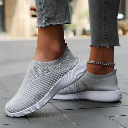 Zapatos de mujer para caminar, de color liso, antideslizantes, informales, de tenis, deportivos, ligeros, transpirables, para trabajar y viajar, talla 36-42