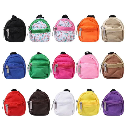 Regalos Muñecas Accesorios Mochila BJD 1/6 con cremallera Regalos para niños Mochila escolar para muñecas BJD Mochila para muñecas Bolso para muñecas Bolso para muñecas en miniatura