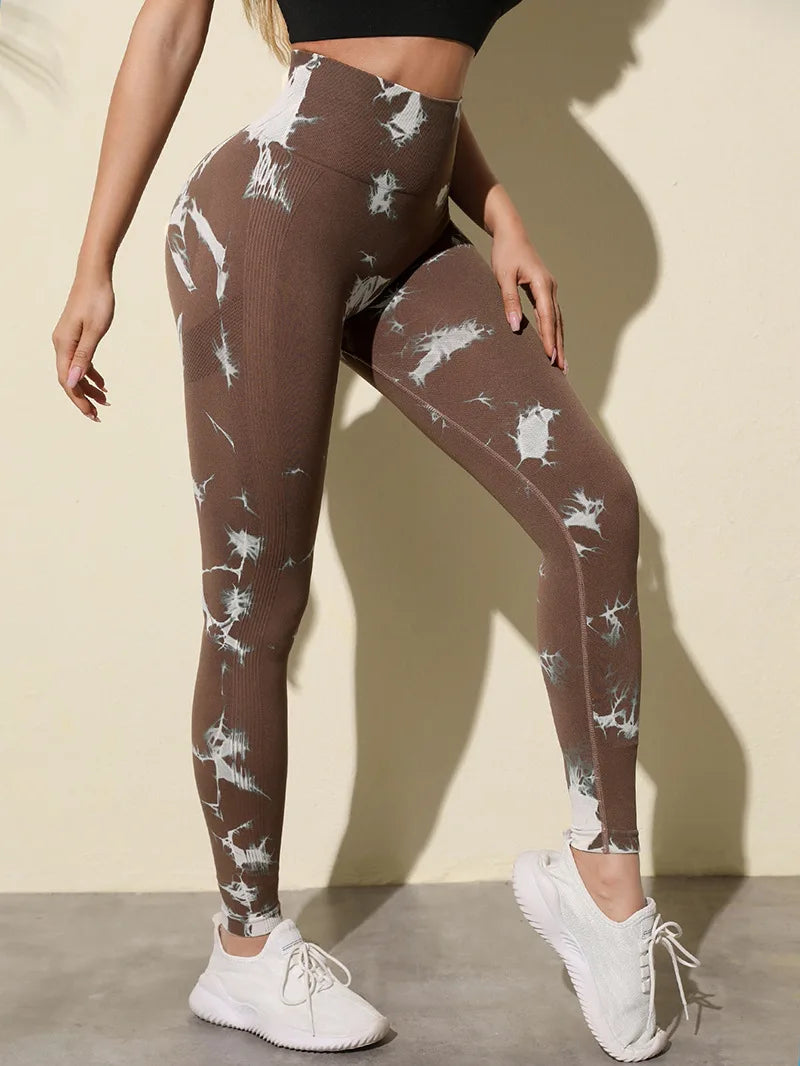 Leggings deportivas para mujer, pantalones de yoga sin costuras con estampado tie-dye de 47 colores, mallas para correr, fitness, cintura alta, para gimnasio y entrenamiento.