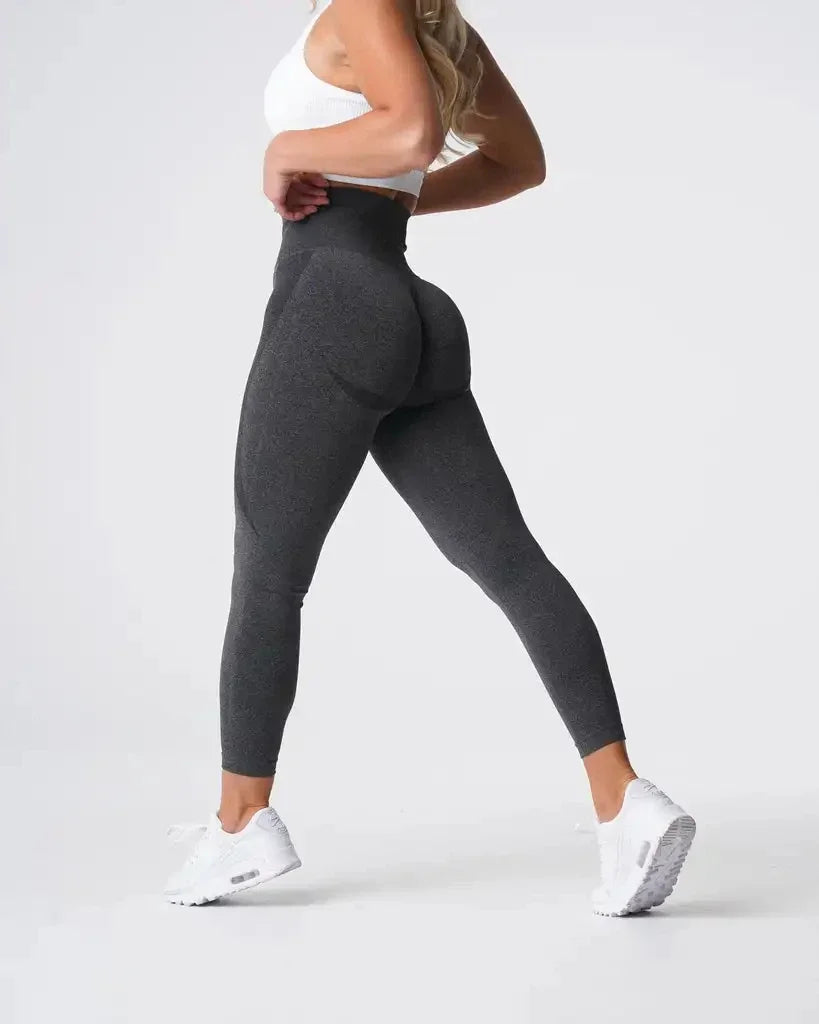 Nuevas mallas deportivas sin costuras con estampado moteado de contorno para mujer, suaves, para entrenamiento, fitness, yoga, cintura alta, ropa de gimnasio.