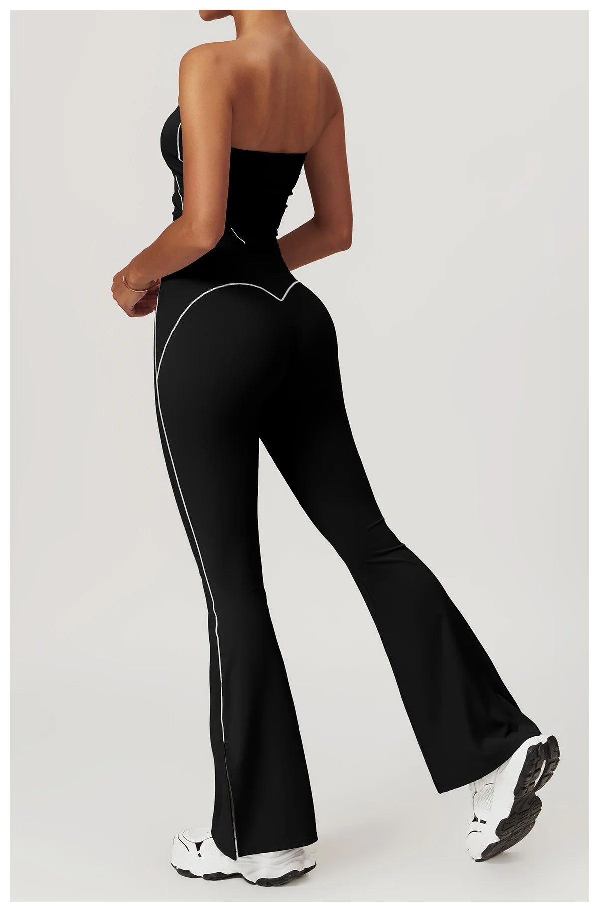 Conjunto deportivo de yoga FUBEIKE para mujer, de verano, color nude, ajustado, con espalda descubierta, ideal para gimnasio, ropa deportiva para mujer, para correr al aire libre.