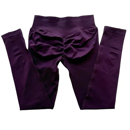 Leggings deportivas sin logo para mujer, efecto push-up, cintura baja, sin costuras, para gimnasio, yoga y entrenamiento.