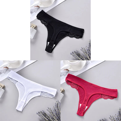 3 bragas de algodón antibacterianas para mujer, de color liso, de secado rápido, suaves, sexys y transpirables.