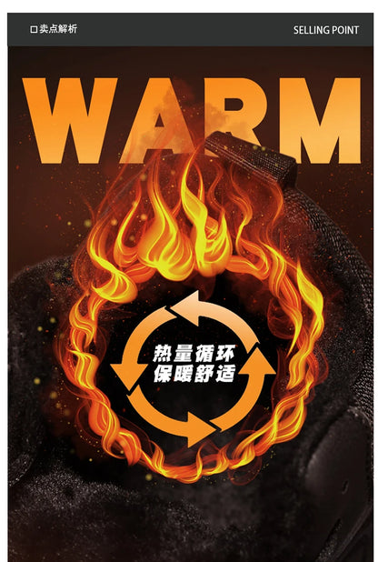 Botas de nieve de gran tamaño para hombre, zapatos de invierno de algodón, botines, zapatos de trabajo para hombre, botas de cuero impermeables de alta calidad, Bota Masculina