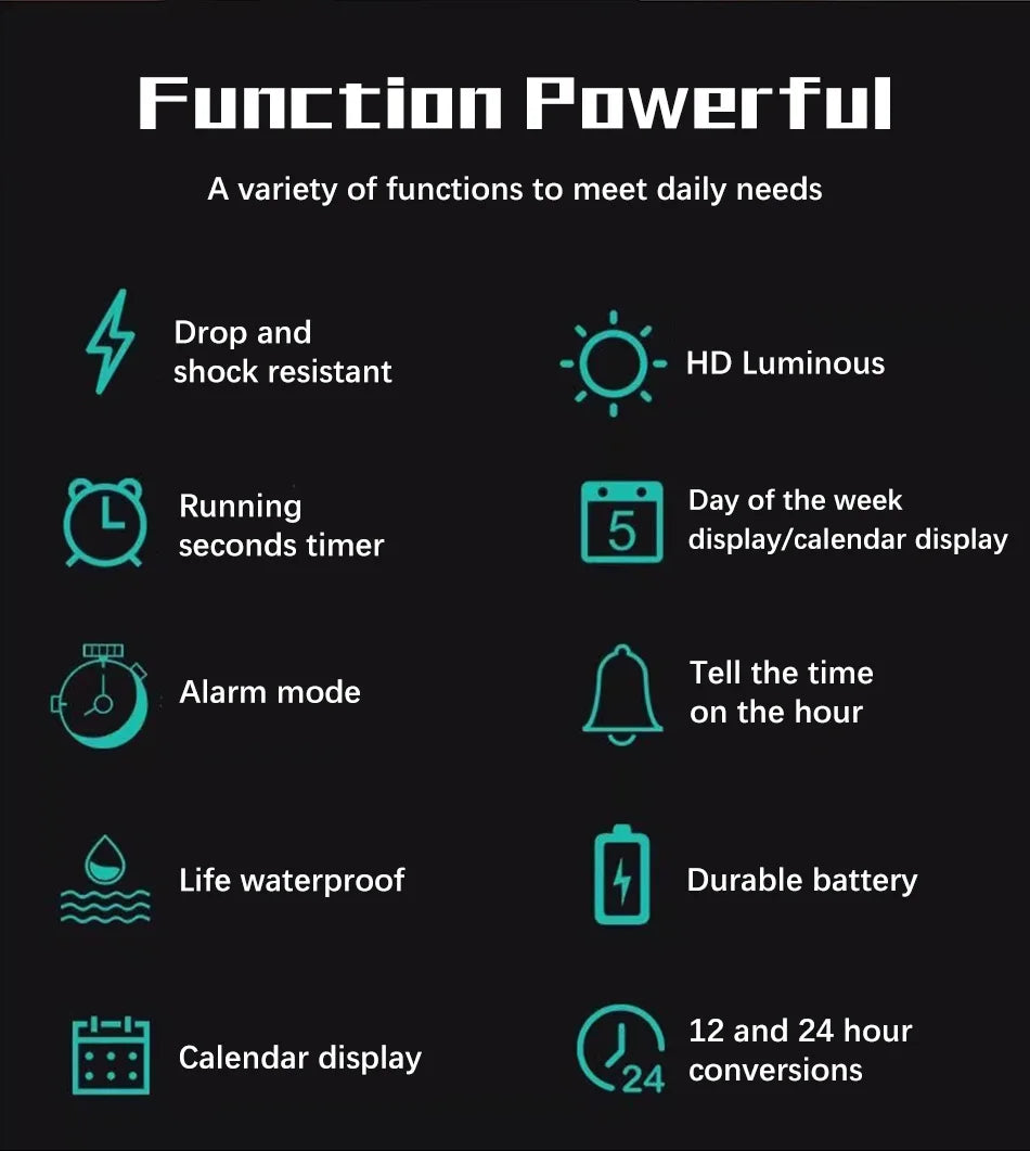 FOXBOX TOP Relojes para hombre, reloj de pulsera de cuarzo, resistente al agua, con pantalla de doble horario, reloj militar para hombre, reloj para hombre + CAJA