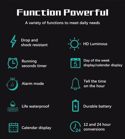 FOXBOX TOP Relojes para hombre, reloj de pulsera de cuarzo, resistente al agua, con pantalla de doble horario, reloj militar para hombre, reloj para hombre + CAJA