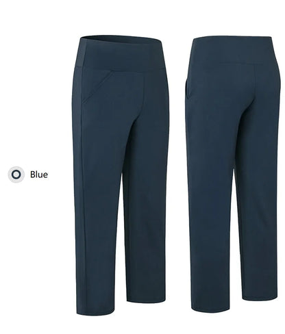 Pantalones deportivos para mujer, estilo casual, para yoga, holgados, de talle alto, elásticos, para entrenamiento físico, rectos, para correr, Yu02334