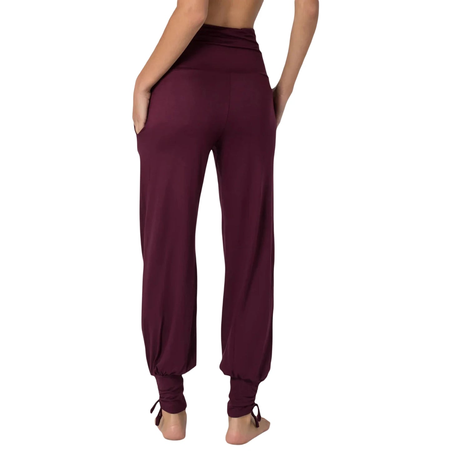 Pantalones deportivos de gimnasia para mujer, tipo harén, pantalones de yoga holgados con cintura elástica alta y bolsillos, pantalones de baile estilo boho, ropa de yoga.