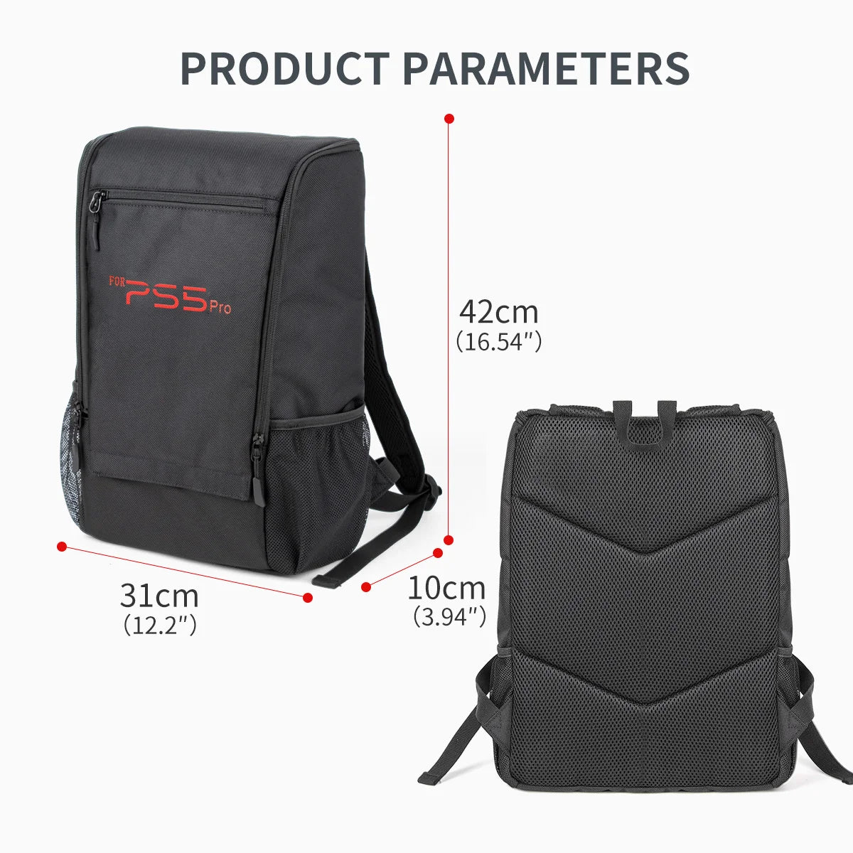 Mochila para juegos para consola PS5 Pro y accesorios, estuche protector de viaje de gran capacidad, compatible con PS5 Slim