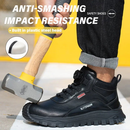 Zapatos de seguridad de 6 kV para hombre, modernos, con aislamiento, impermeables, antideslizantes, cómodos y transpirables.