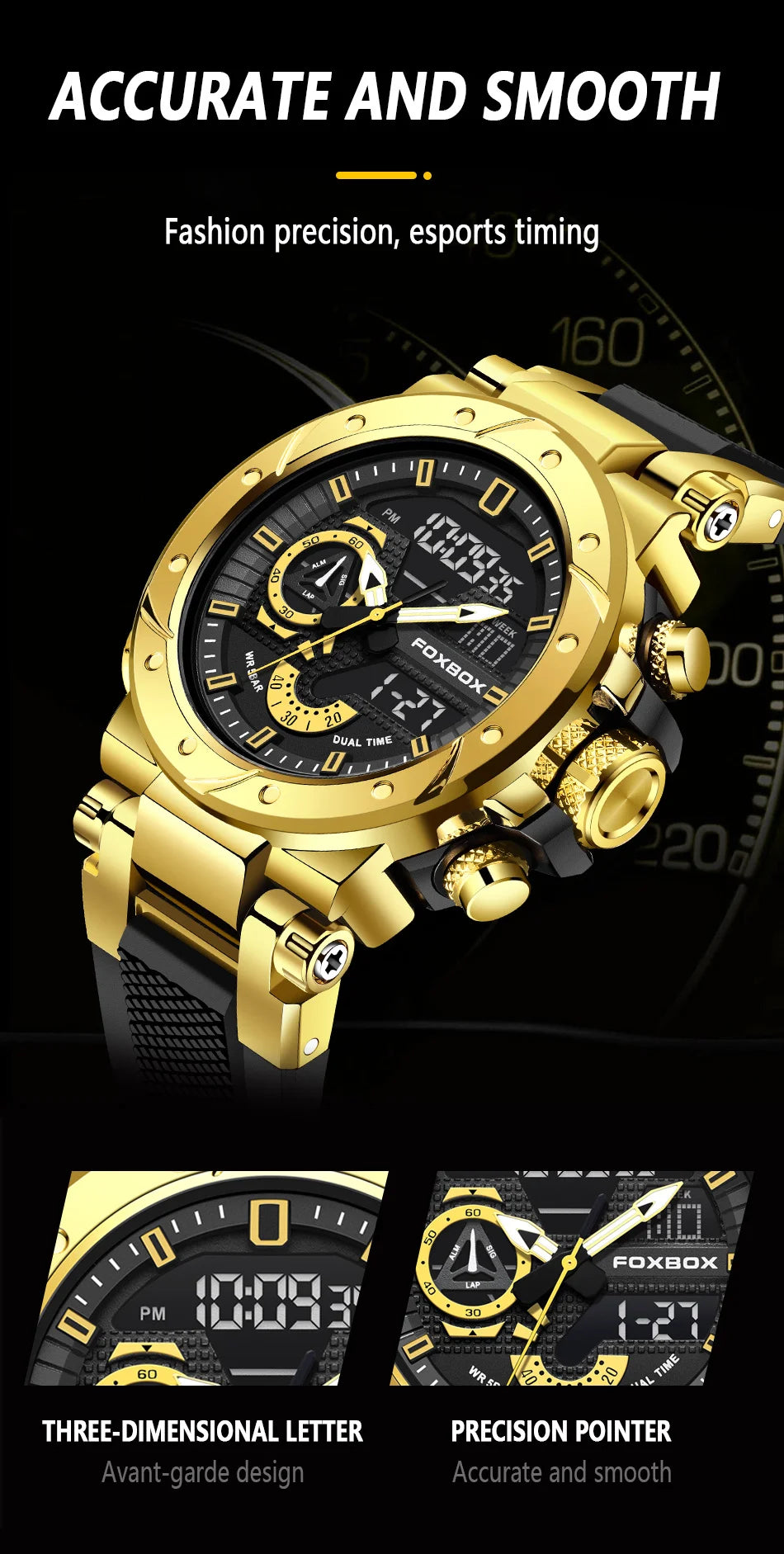 Reloj LIGE para hombre, correa de moda, deportivo, militar, calendario semanal, relojes de cuarzo, LED, pantalla dual, cronógrafo, relojes digitales para hombre