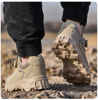 Botas de seguridad con puntera de acero para hombre - Calzado de trabajo resistente a perforaciones, antideslizante y duradero para la construcción y uso industrial en exteriores.