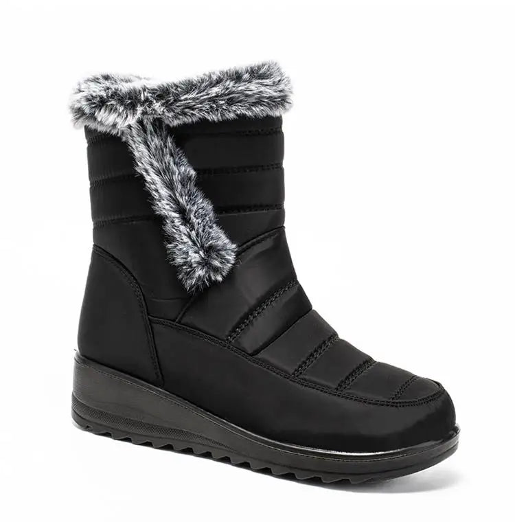 Botas de nieve para mujer, zapatos sólidos para mujer, zapatos impermeables para mujer, botines nuevos, botas planas para mujer, zapatos de invierno para mujer, botas