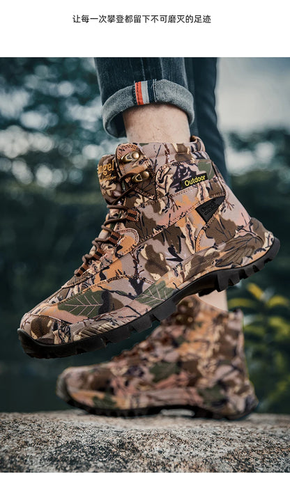 Botas tácticas de senderismo para hombre, botas para desierto con absorción de impactos y antideslizantes, calzado para senderismo, montañismo y camping al aire libre