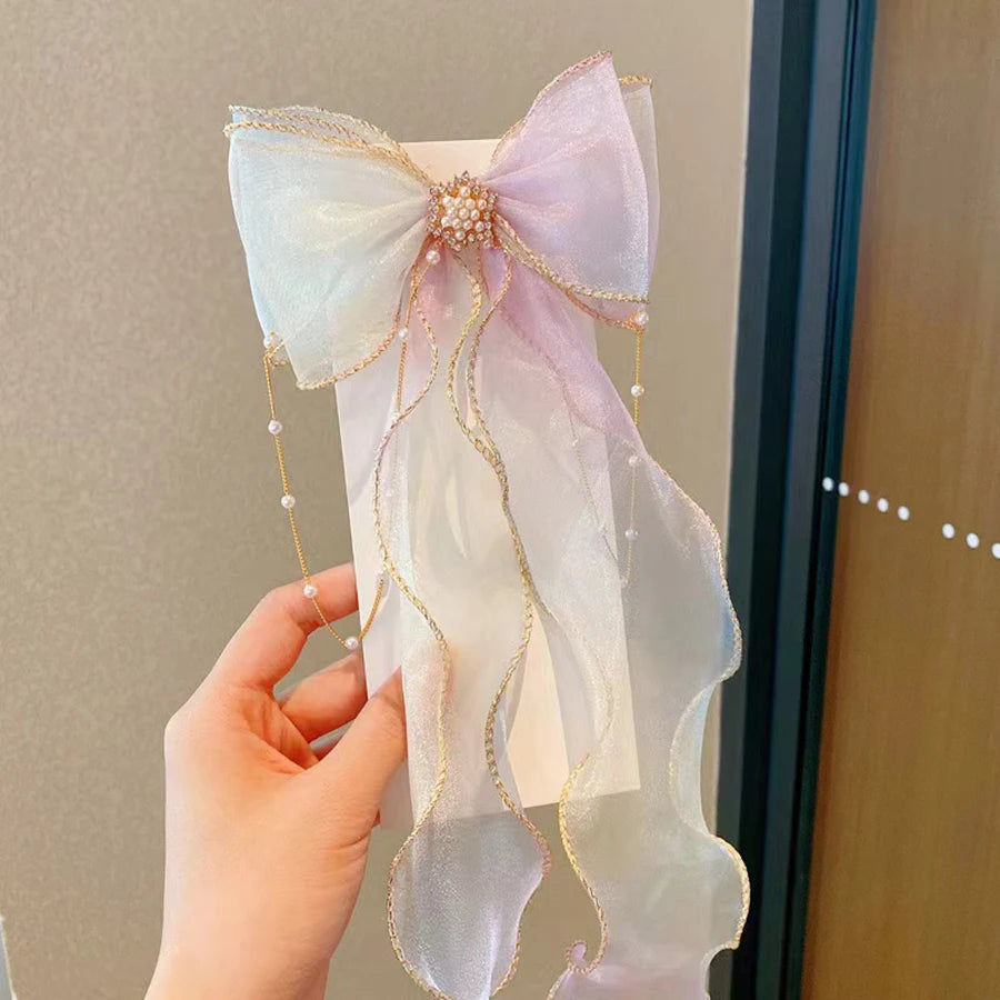 Accesorios para el cabello para niños: borlas de perlas, lazos, cintas, horquillas trenzadas, tocados, pinzas para el cabello de princesa para niñas, accesorios para el cabello.