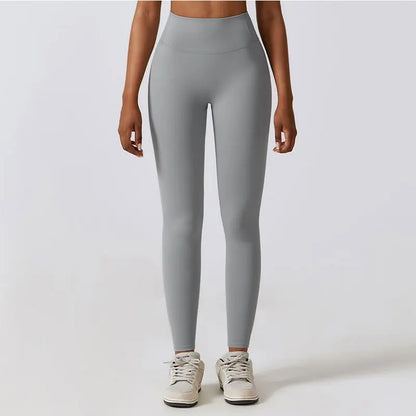 Pantalones de yoga, mallas deportivas para mujer, leggings de gimnasio, suaves, de cintura alta, elásticos, transpirables, de nailon, tipo T.