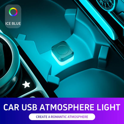 Nueva luz ambiental USB para interior de coche, luces de señal LED, lámpara de lectura automática, luces nocturnas decorativas, accesorios interiores