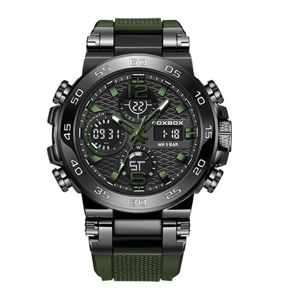 Reloj militar digital LIGE para hombre, resistente al agua hasta 50 m, LED, de cuarzo, deportivo, grande, Masculino