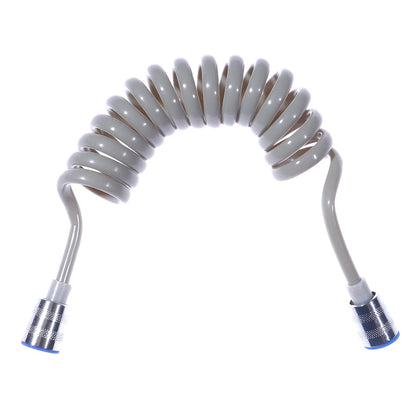 Mangueras de plomería para ducha de baño, lavadora, inodoro, pistola rociadora, cable telefónico, resorte telescópico, manguera de tubo blanco y negro, suministros para baños.