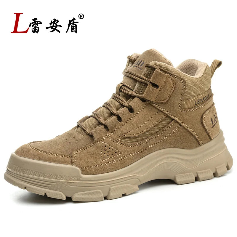 Zapatos de seguridad Leiandun para hombre, cómodos y de diseño ligero para el trabajo.