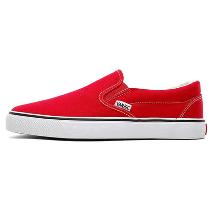 Zapatos casuales de lona sin cordones para mujer, primavera otoño, color liso, suela de goma, cómodos, forrados de algodón, estilo urbano, calzado para estudiantes